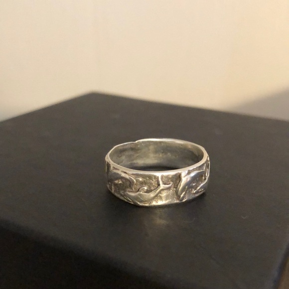 Jewelry - Sterling silver ring with dolphins
